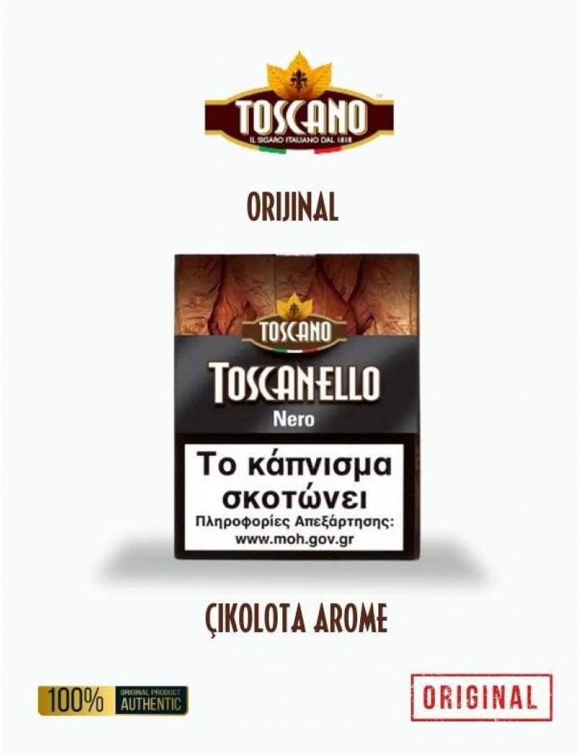 Toscanello nero cioccolato 5'li-çikilota aromalı